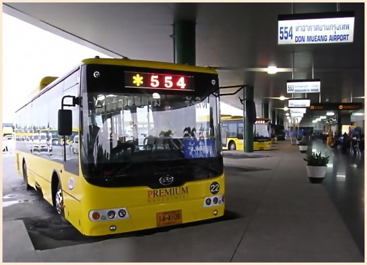 Public buses connecting Suvarnabhumi and Don Mueang airports.
